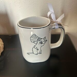 White Ceramic Mug with Chef Mouse Design
